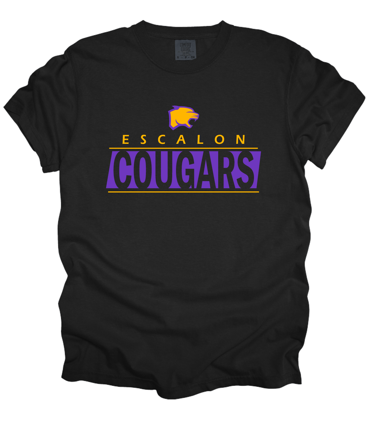 Escalon Cougars - Lines - Black Apparel - MULTIPLE APPAREL STYLES