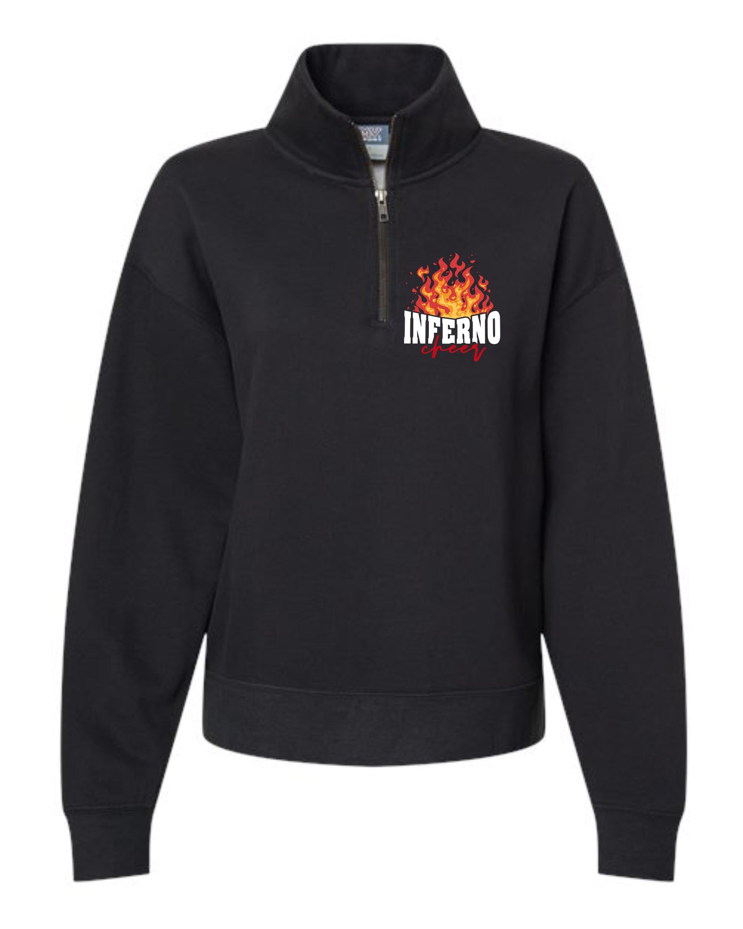 Inferno Cheer Cursive- LADIES QUARTER ZIP