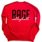 RAGE VOLLEYBALL - CURSIVE- RED APPAREL  - MULTIPLE STYLES